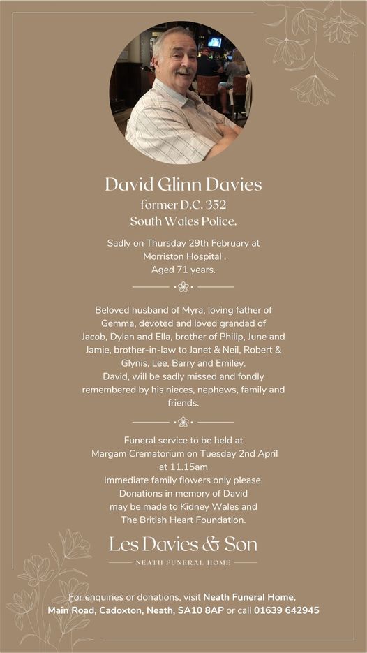Obituary David Glinn Davies